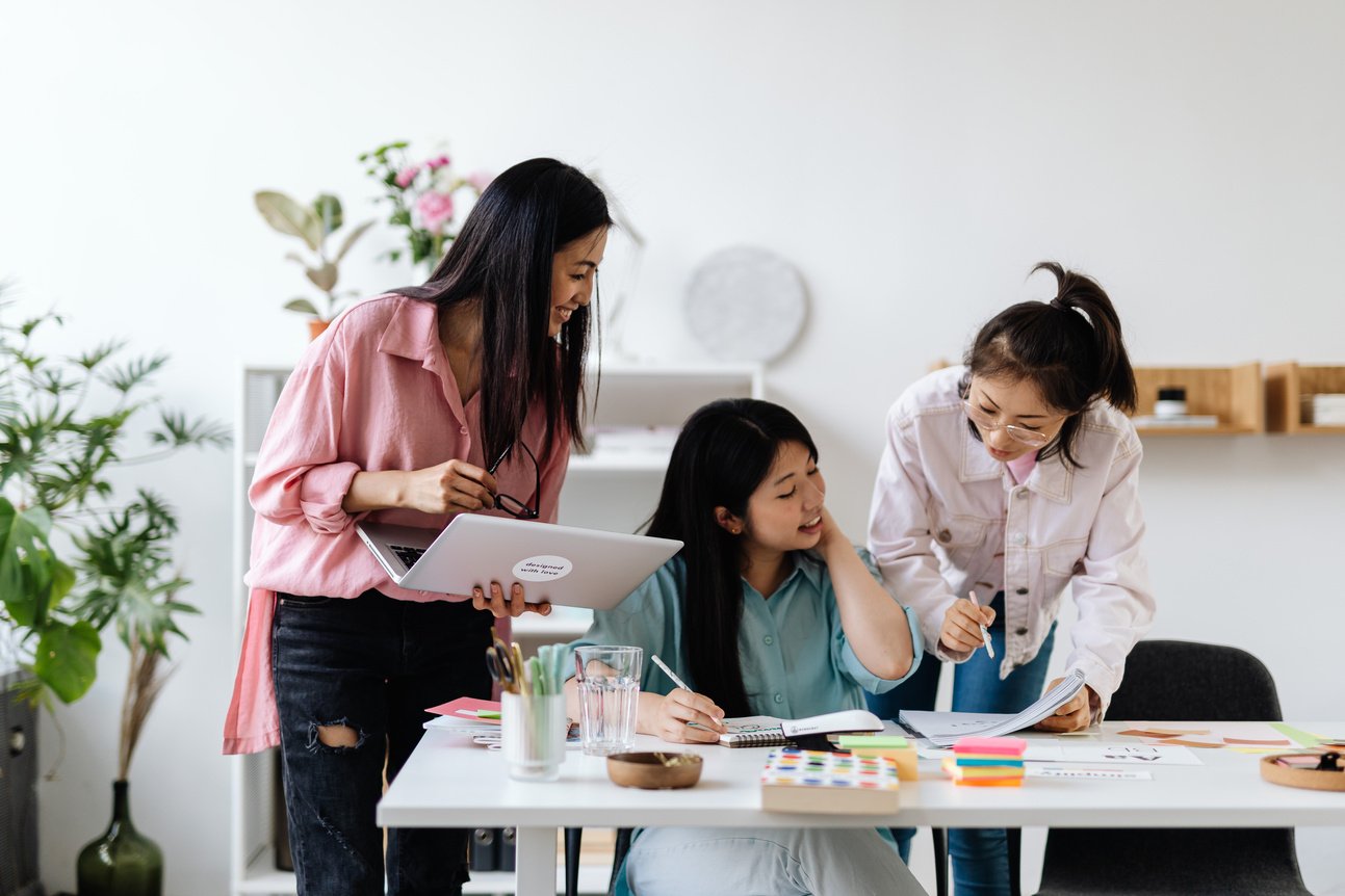 Women Working Together in the Office 