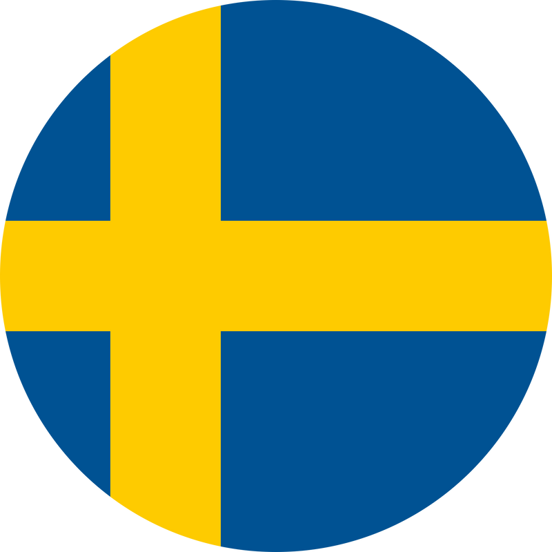 Round Swedish Flag of Sweden